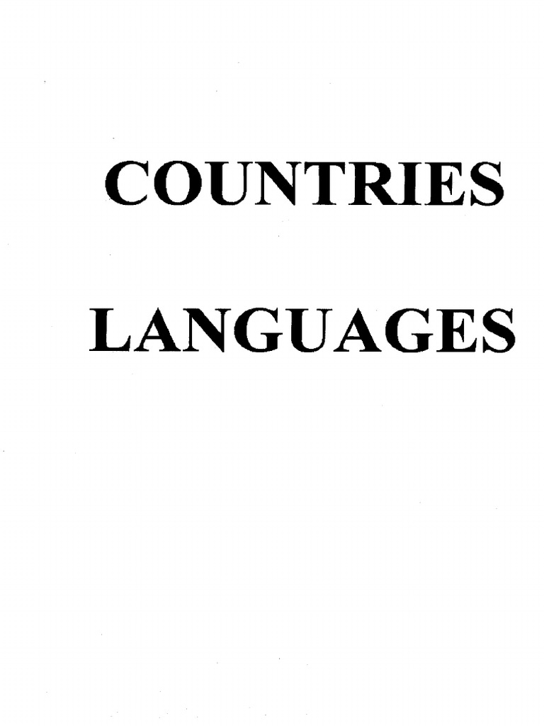 14.countries Languages | PDF