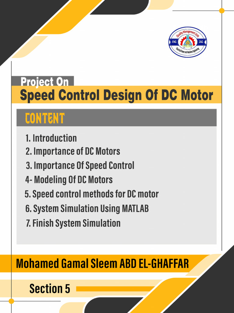 Speed Control Methods for DC Motors | PDF | Electric Motor ...