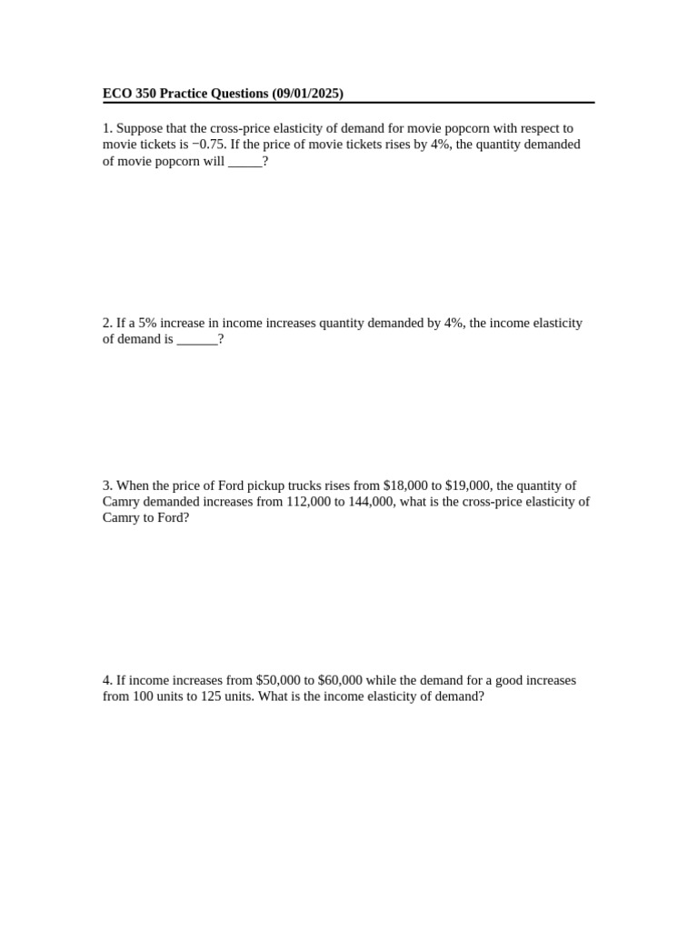 E350 Practice Questions (09!01!2025) | PDF