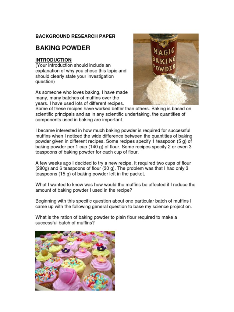 Baking Powder Ratios for Muffins | PDF | Baking Powder | Breads