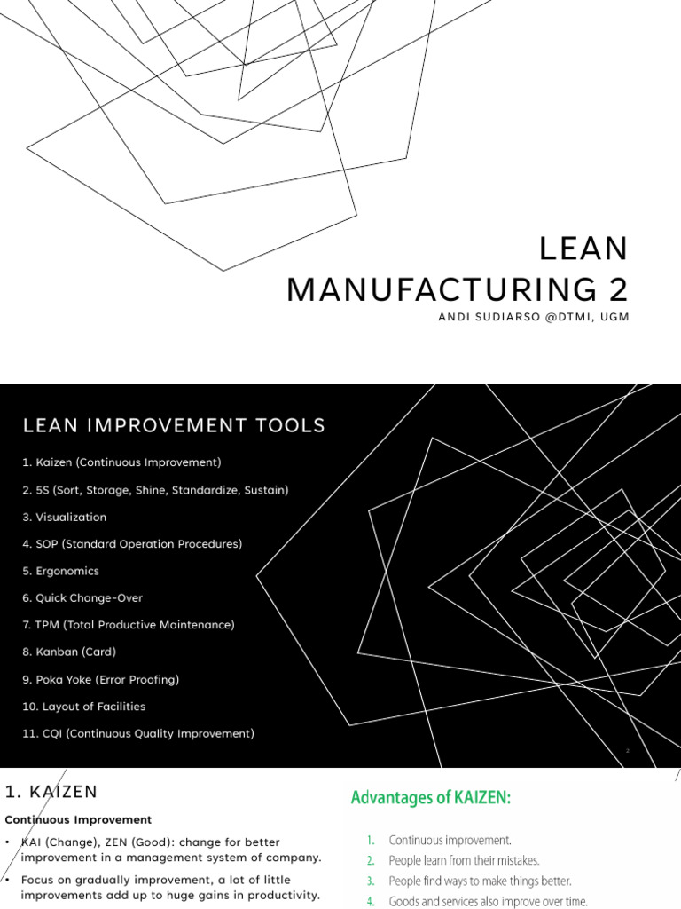 Lean Manufacturing Improvement Tools | PDF | Safety | Occupational ...