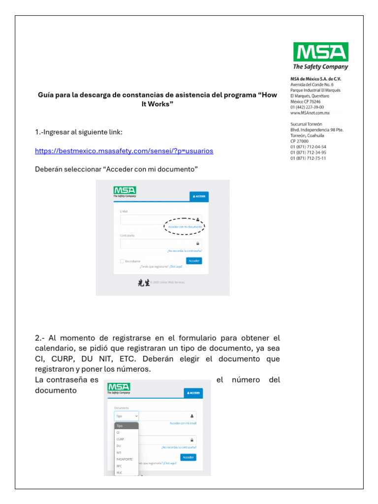 Descarga de constancias "How It Works" | PDF