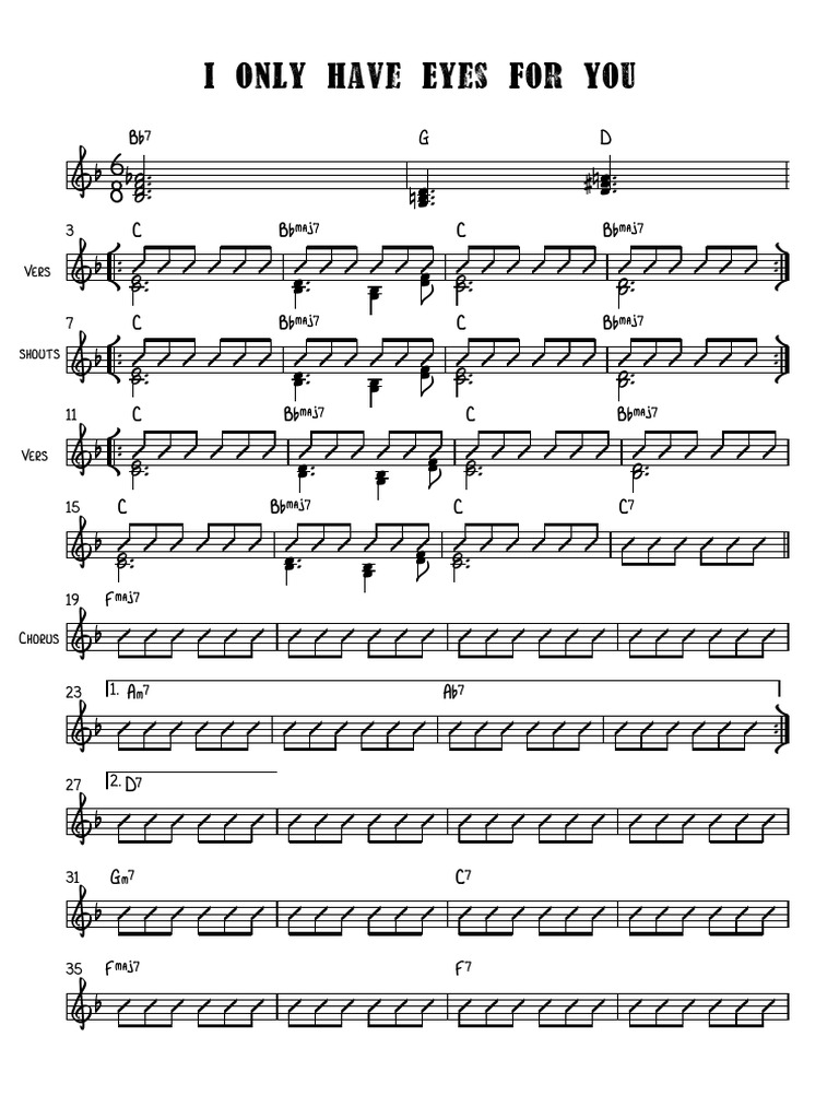 I Only Have Eyes For You - Full Score | PDF