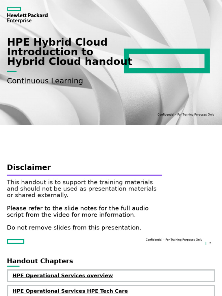 HPE Hybrid Cloud Training Overview | PDF | Computing | Computer ...