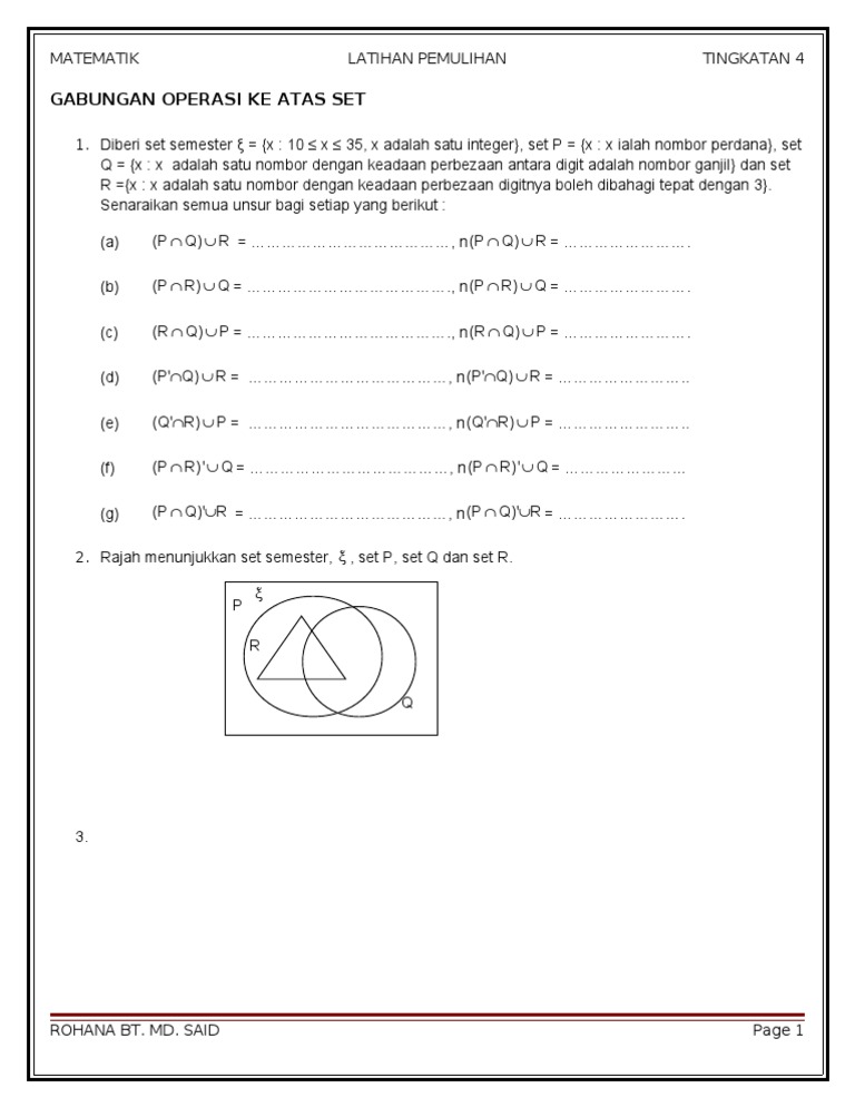Gabungan Operasi Ke Atas Set Pdf