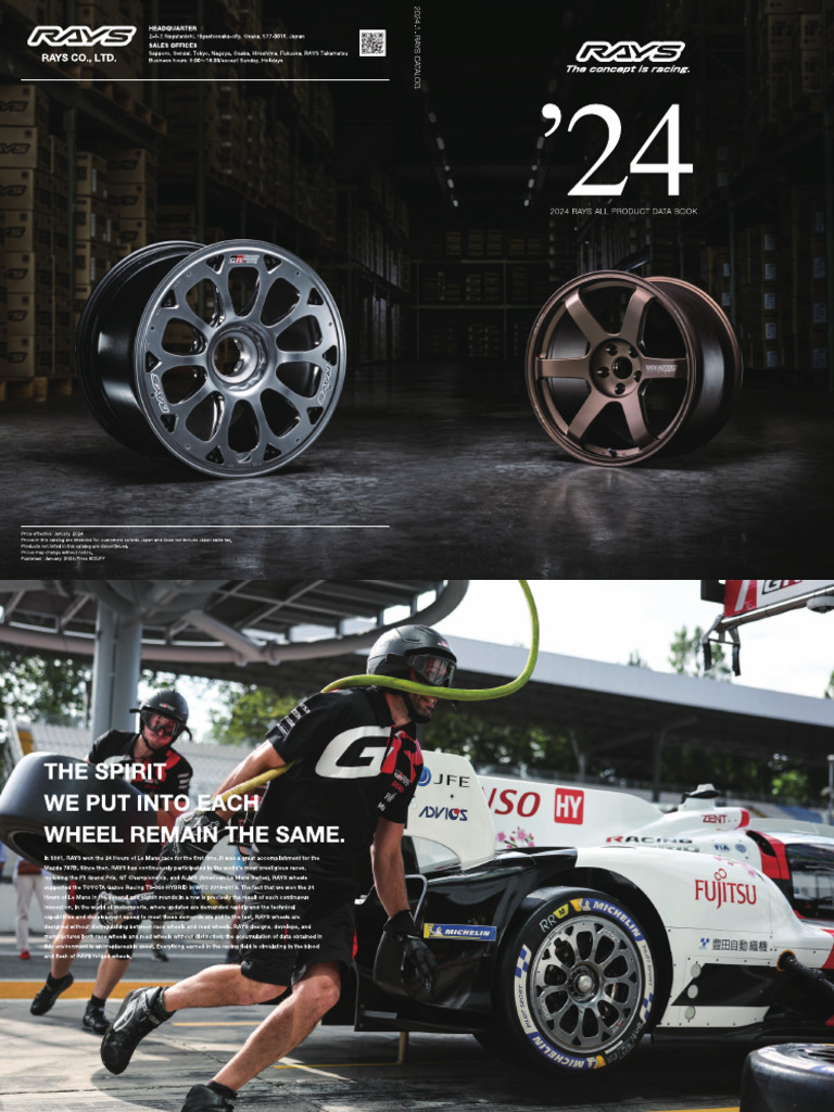 RAYS Racing Wheels Product Catalog | PDF | Wheeled Vehicles | Cars Of ...