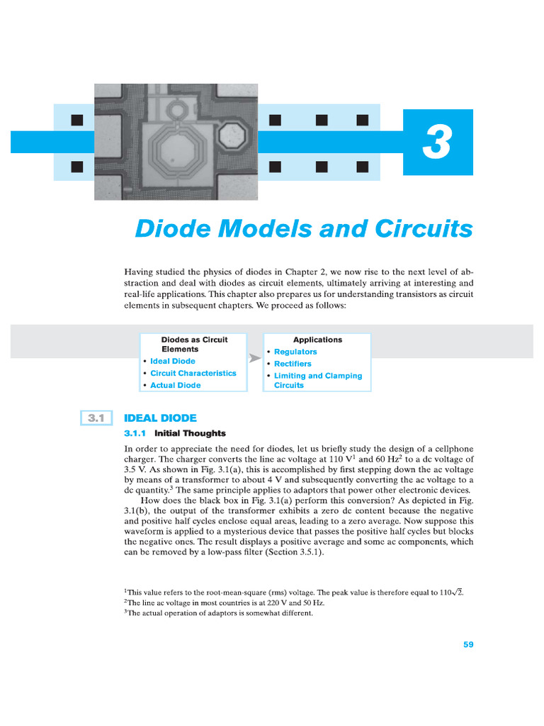 Razavi Ch3 Diode Models and Circuits | PDF