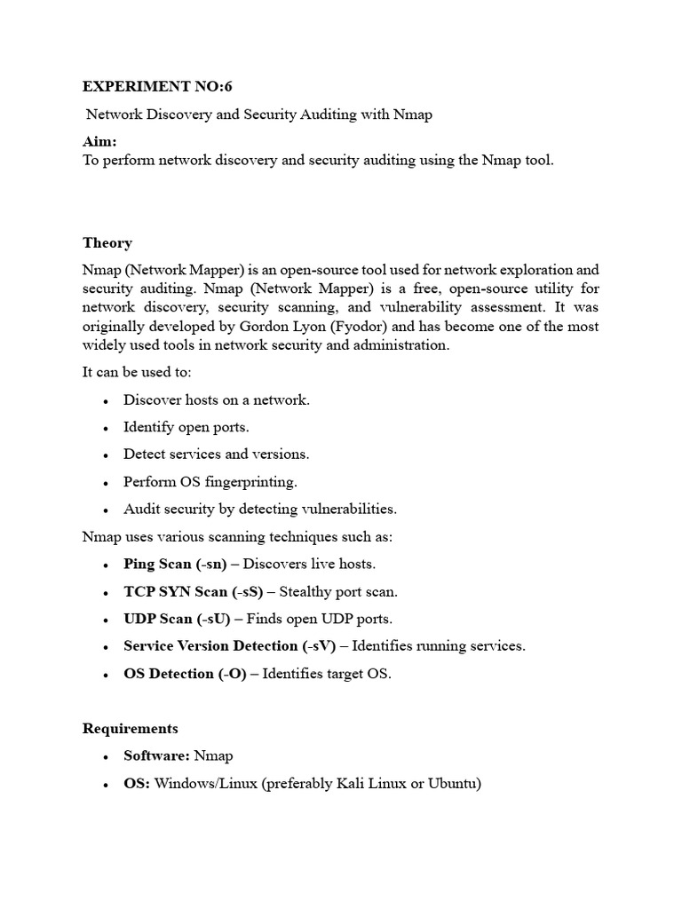 Nmap Network Discovery Guide | PDF | Unix Variants | Software