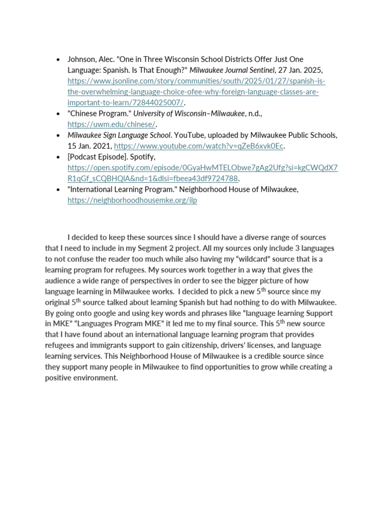 Language Learning Programs in Milwaukee | PDF