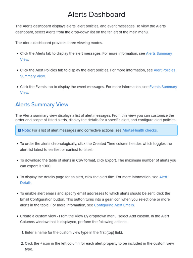 Nutanix Alerts Dashboard Overview | PDF | Button (Computing) | Software