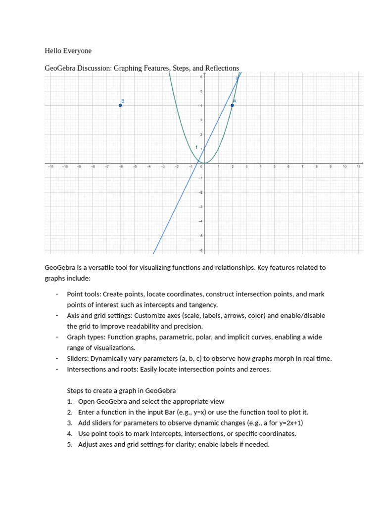 GeoGebra Discussion Unit 1 Maths 2 | PDF