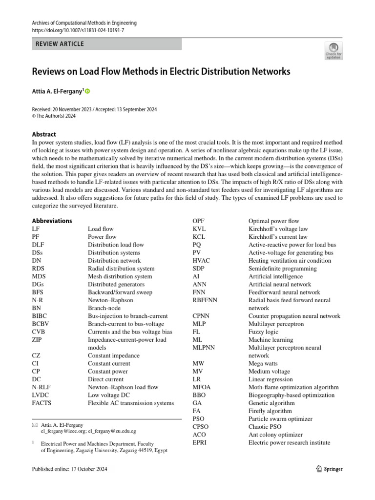Load Flow Methods in Electric Networks | PDF | Electric Power | Applied ...