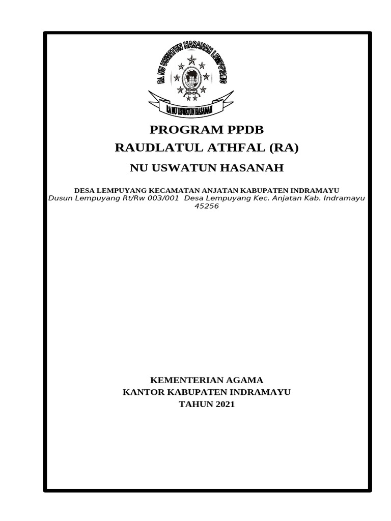 Program Kerja PPDB RA | PDF