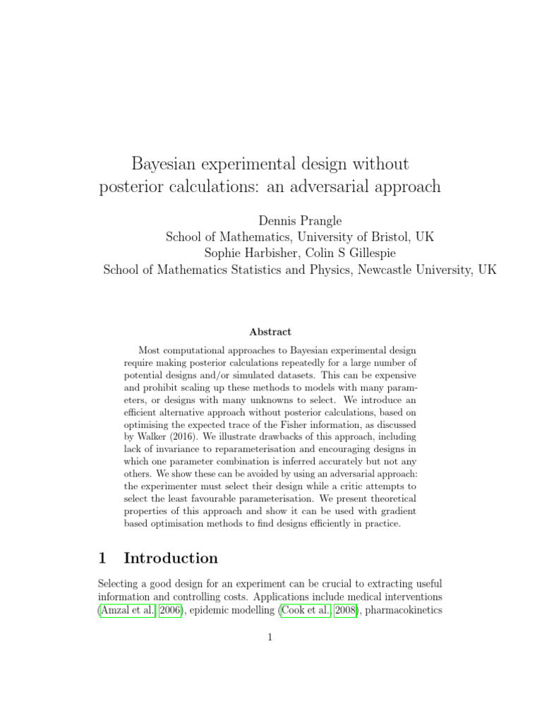 Bayesian Experimental Design Without Posterior Calculations: An ...