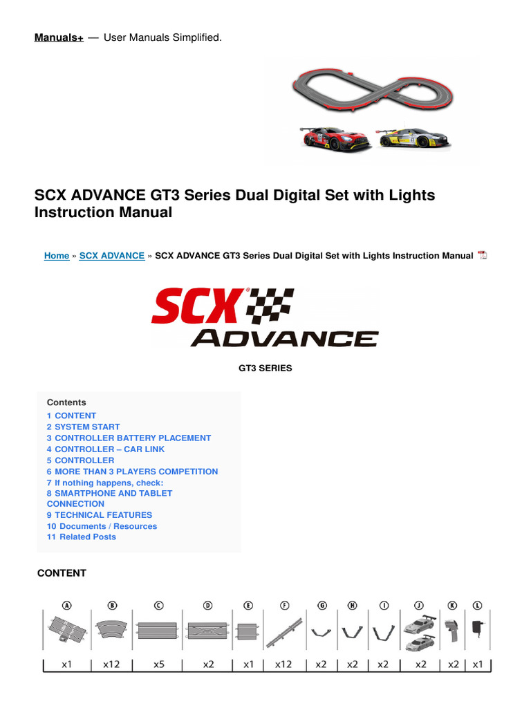 SCX ADVANCE GT3 Dual Digital Set Manual | PDF | Electrical Connector ...