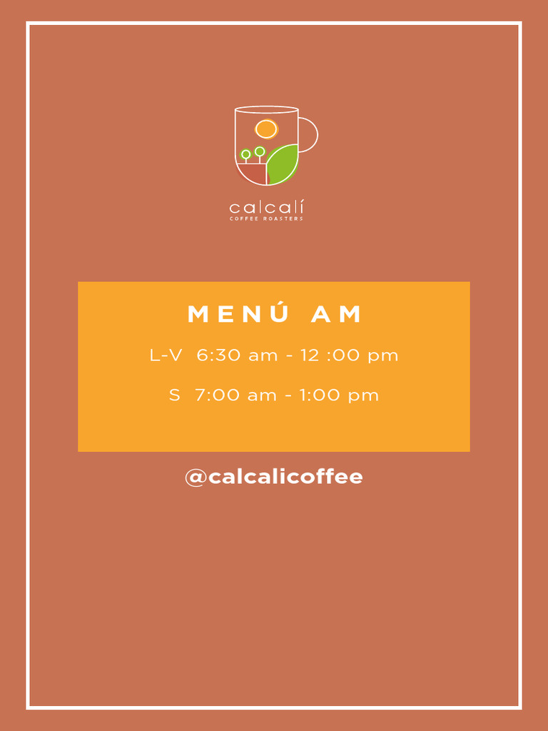 2 de Septiembre 2024 Menu Calcalí PUCMM AM | PDF | café | Tortita