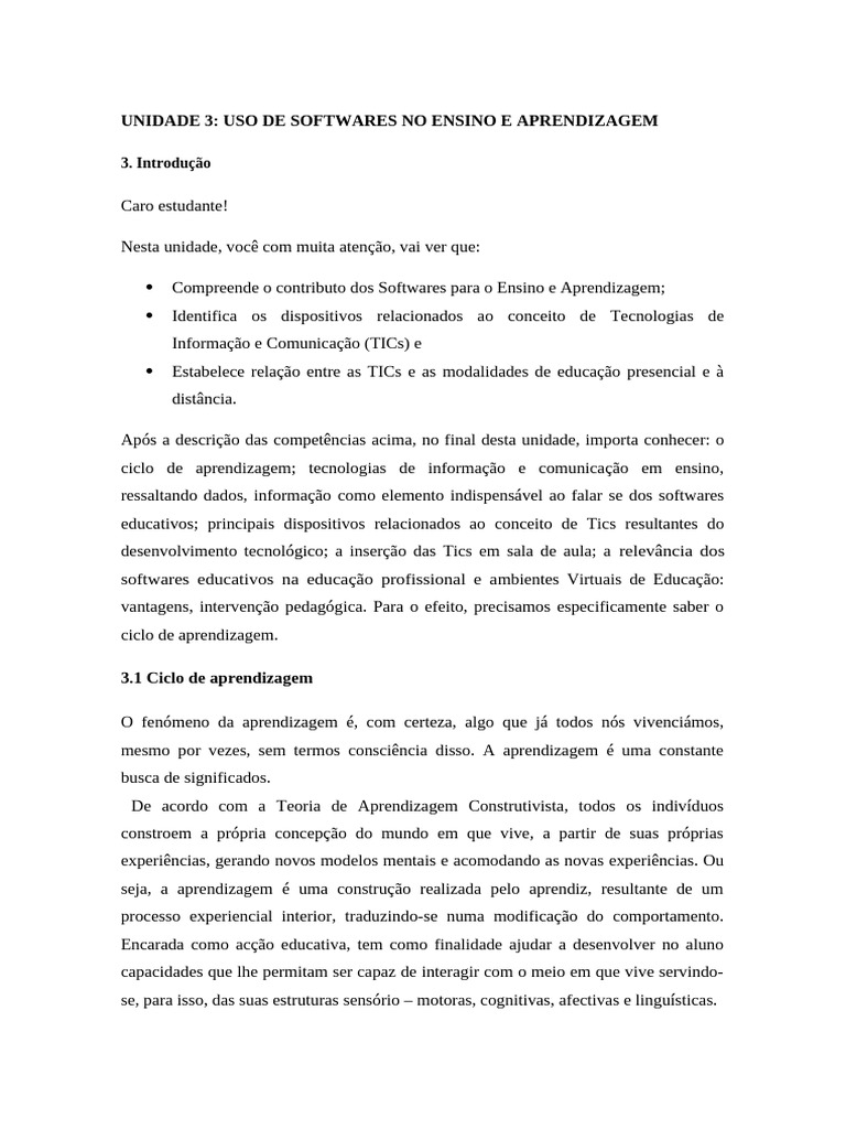 Softwares e TICs na Educação Moderna | PDF | Aprendizado | Educação à ...