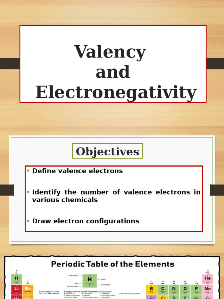 3.1. Valency and Electronegativity | PDF