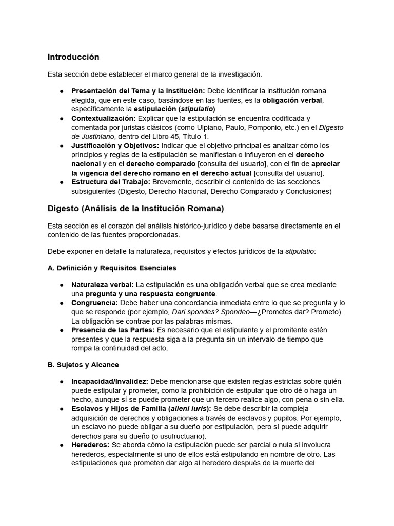 Análisis de la Stipulatio Romana | PDF | Justicia | Crimen y violencia