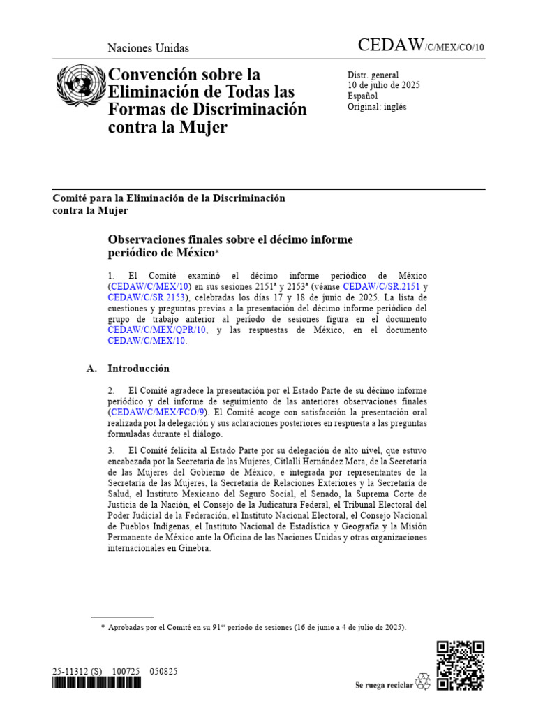 Convención Sobre La Eliminación de Todas Las Formas de Discriminación ...