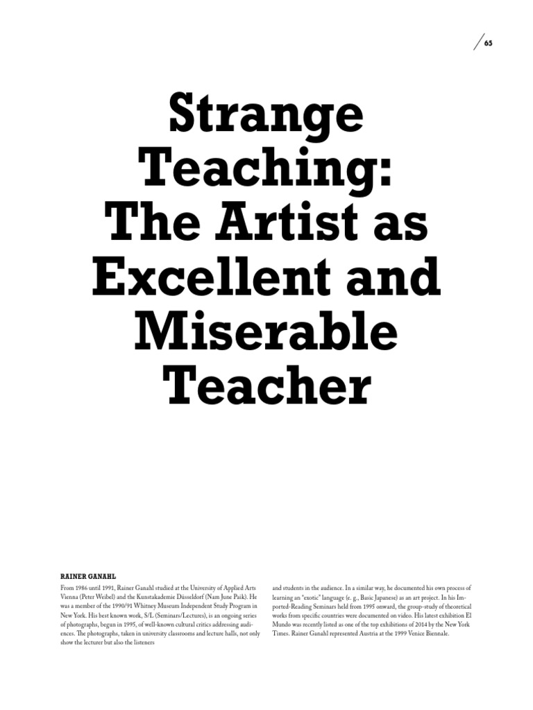 02 PARSE Issue1-StrangeTeaching | PDF