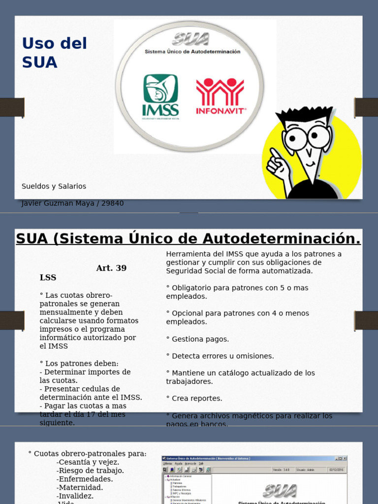 Guía del SUA para Patrones e IMSS | PDF | Salario | Pensión
