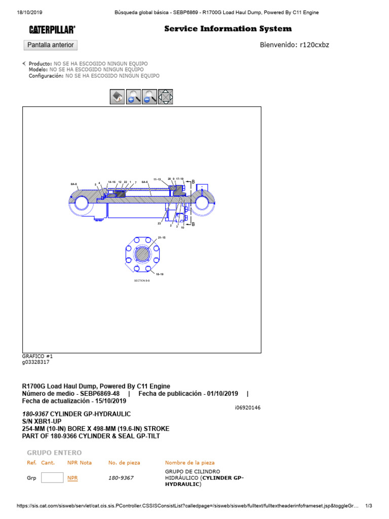 R1700G Load Haul Dump: Especificaciones y Piezas | PDF