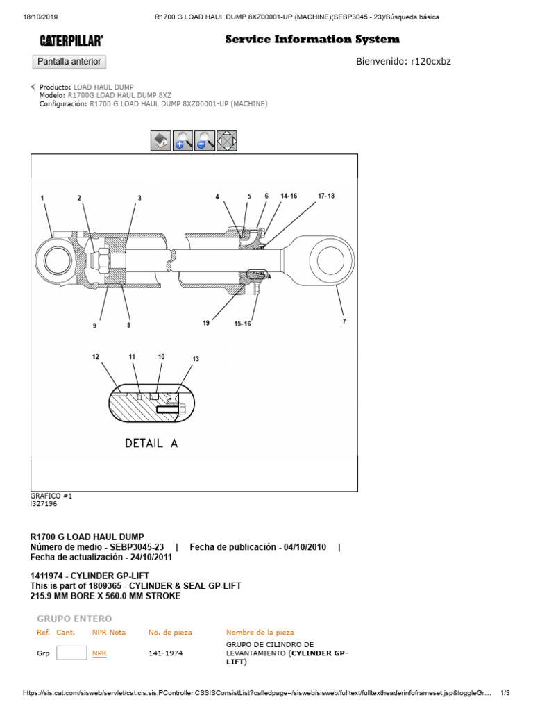Especificaciones R1700G Load Haul Dump | PDF