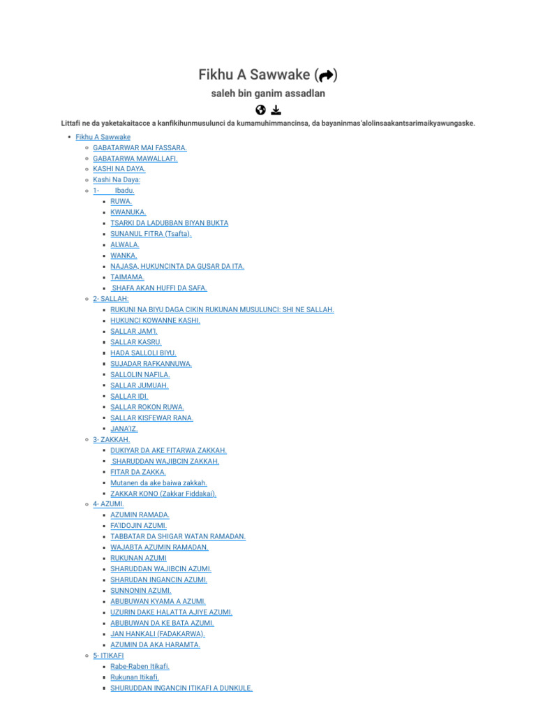 Fikhu A Sawwake | PDF