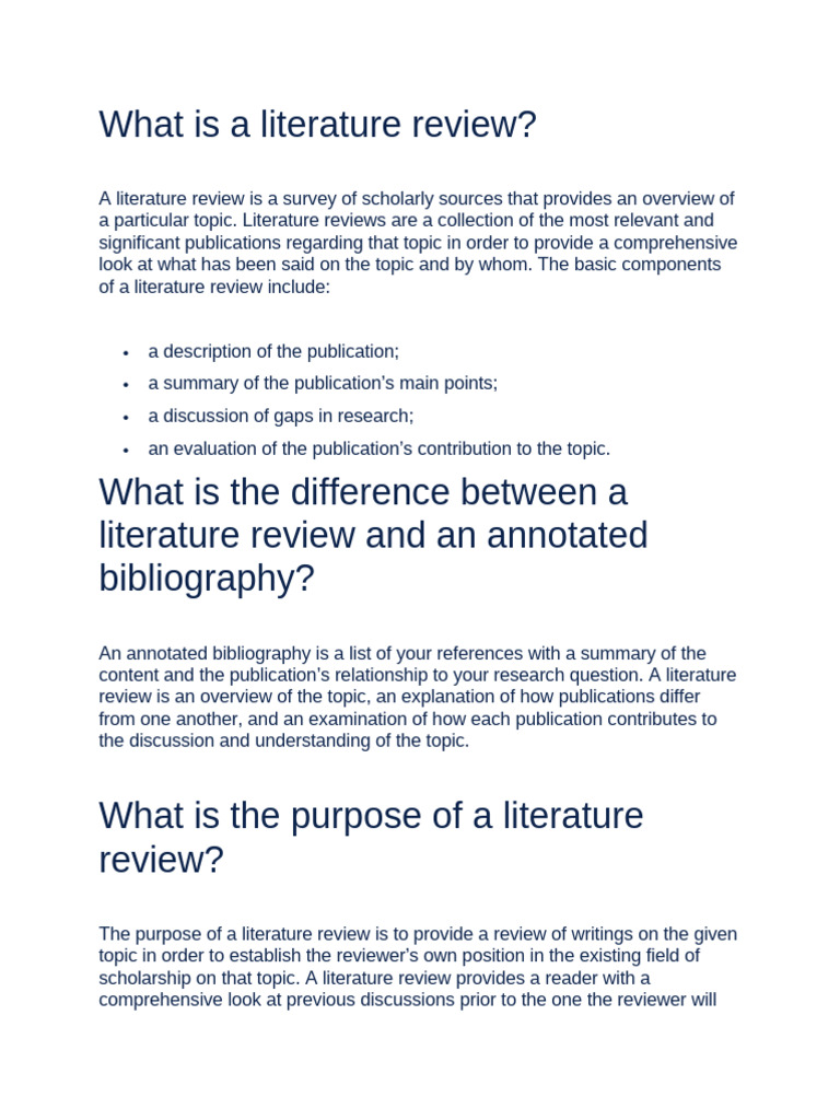 Understanding Literature Reviews in Research | PDF | Intersectionality ...