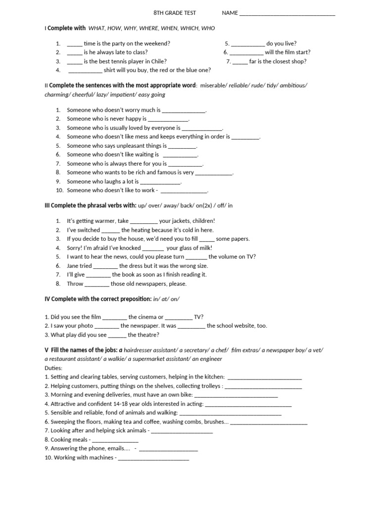 8th Grade Project 5 Test | PDF | Crimes | Crime & Violence