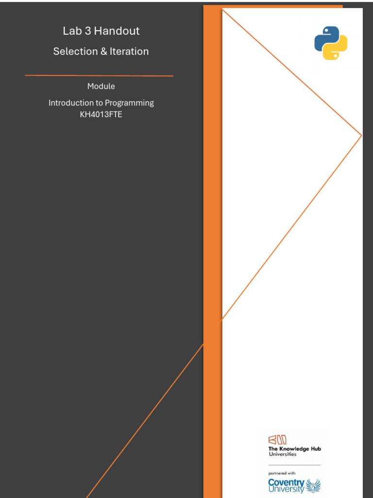 Selection and Iteration in Python | PDF | Control Flow | Software ...