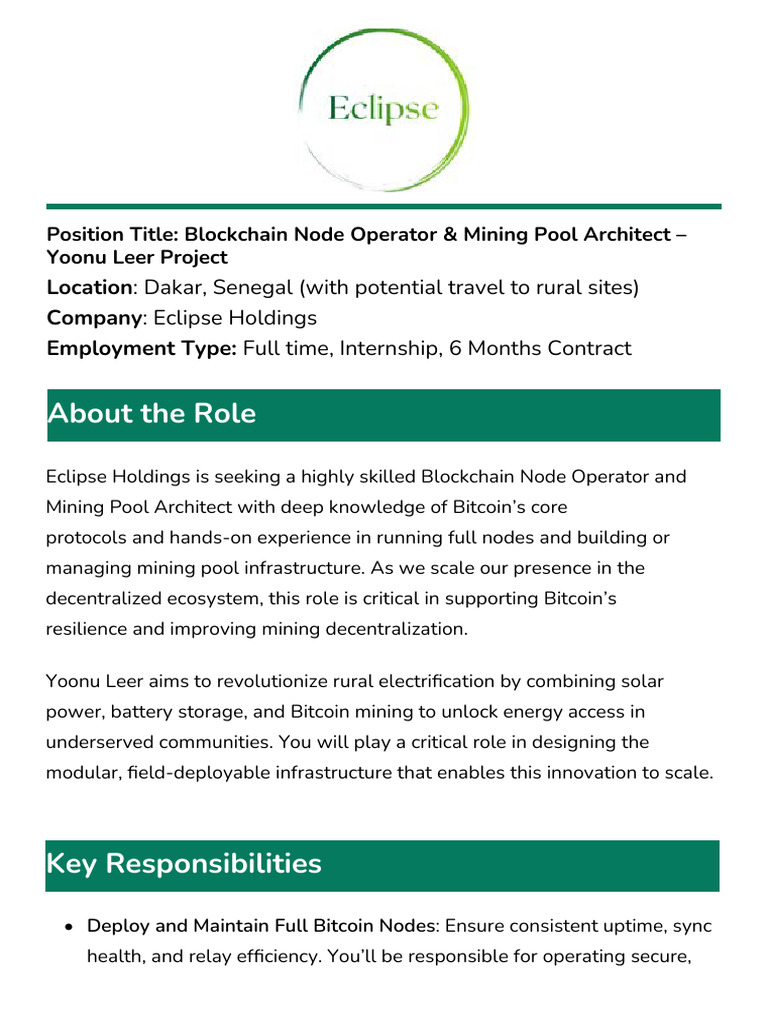 Blockchain Node Operator | PDF | Bitcoin | Infrastructure