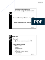 Seminário de IHC - Qualidades Ergonômicas para IHC