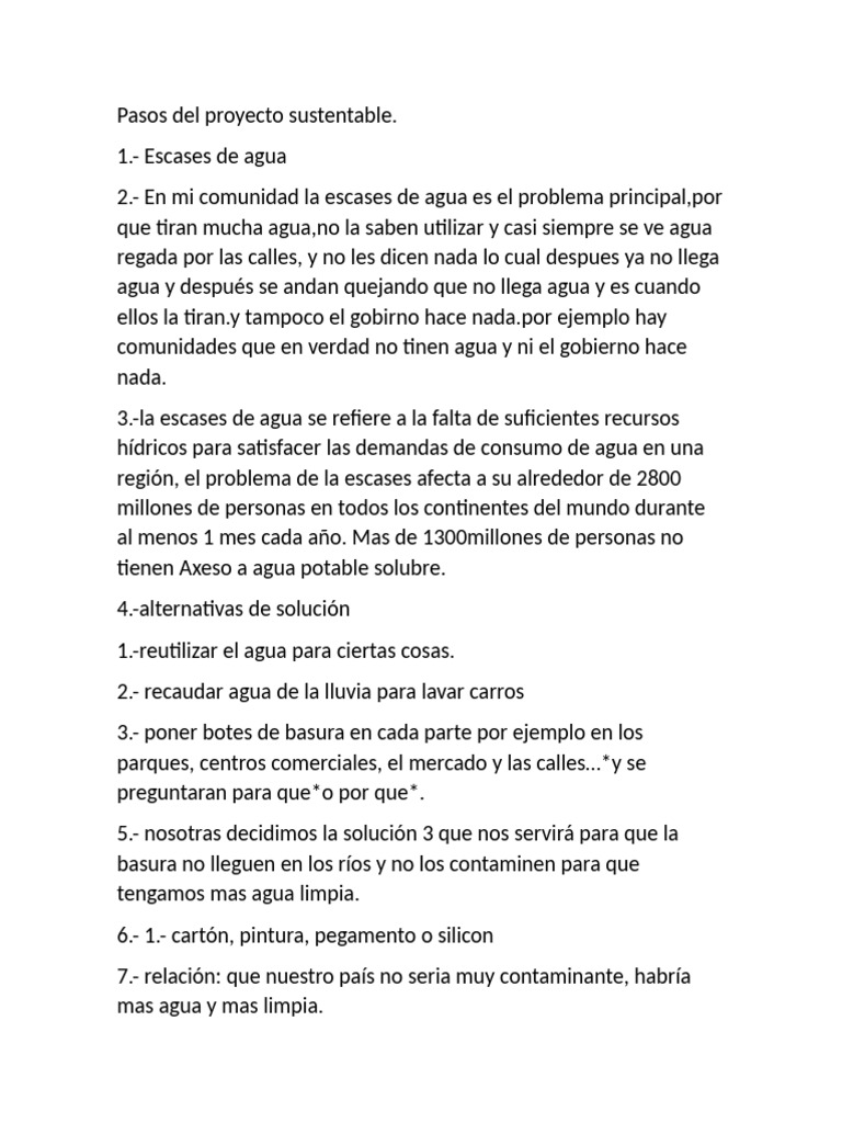 Soluciones para la escasez de agua | PDF