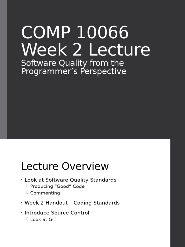 Software Quality and Version Control Guide | PDF | Version Control ...