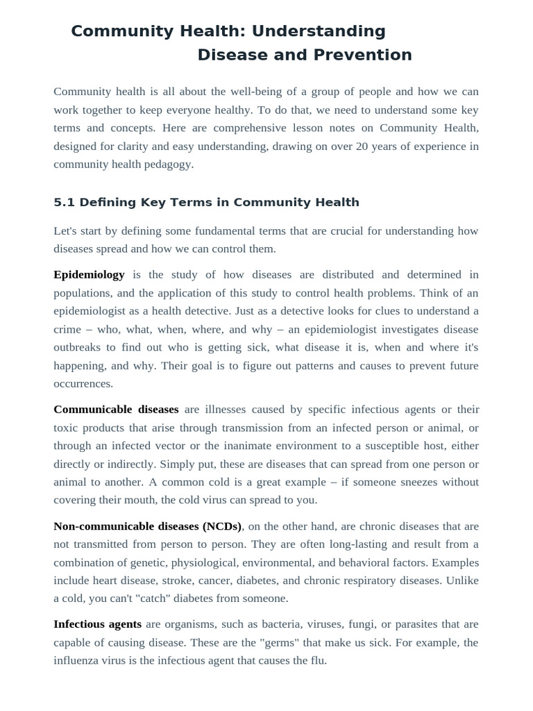Community Health - Comprehensive Disease Epidemiology Notes-2 | PDF ...