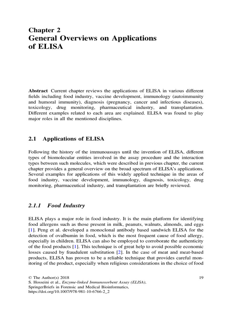 Applications of ELISA | PDF | Elisa | Infection