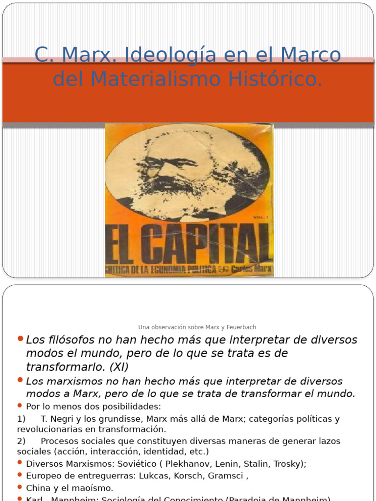 Ideología y Materialismo Histórico en Marx | PDF | Ideologías | Karl Marx
