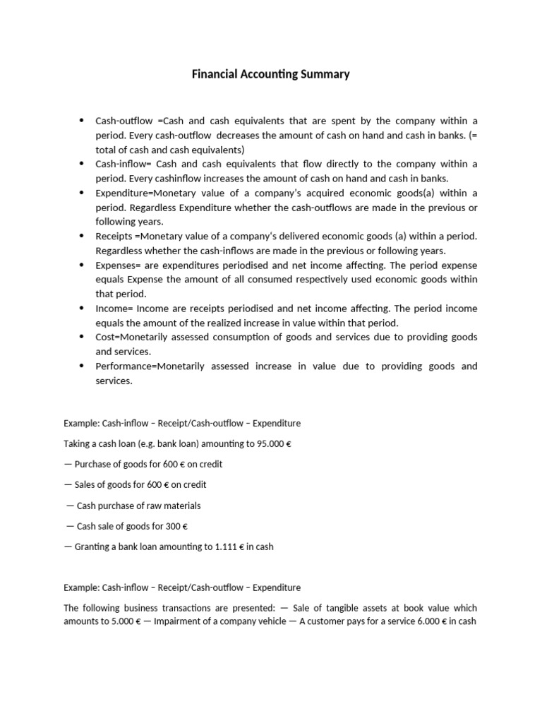 Financial Accounting Summary | PDF | Debits And Credits | Equity (Finance)