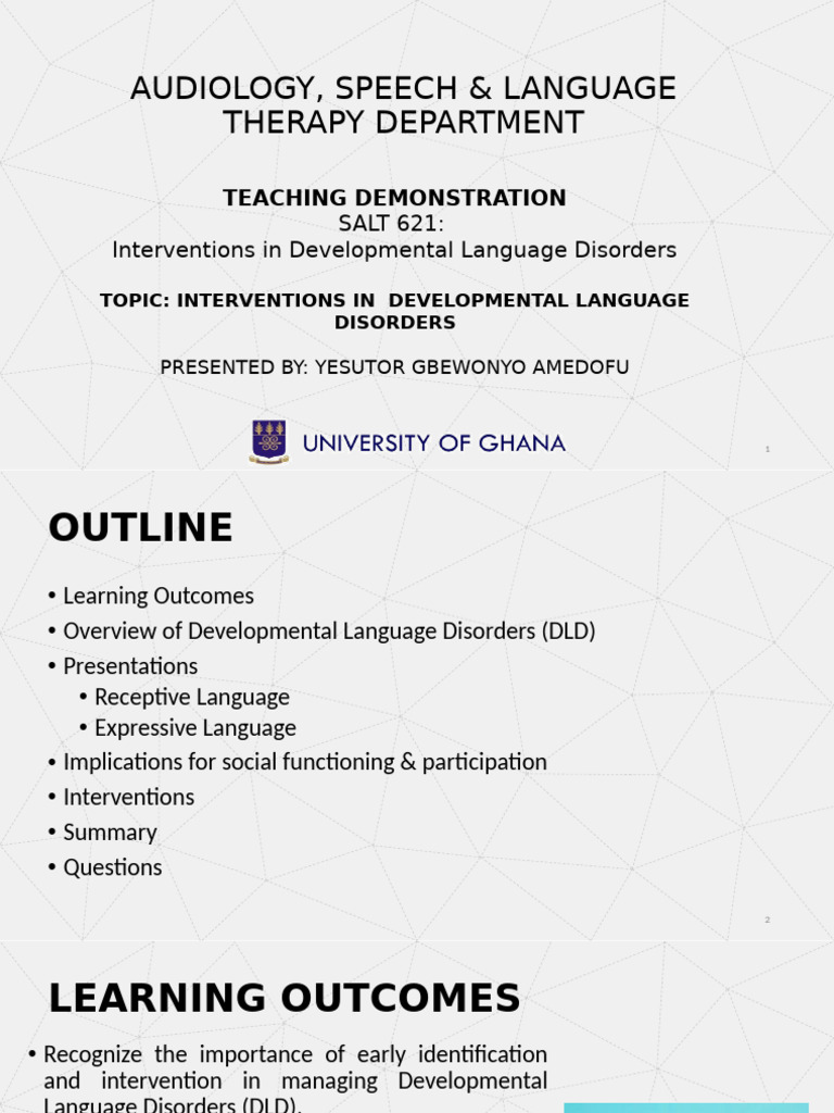 Interventions for Developmental Language Disorders | PDF | Cognition ...