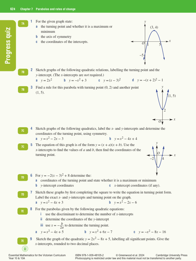 Parabolas: Graphing and Analysis Guide | PDF | Quadratic Equation ...