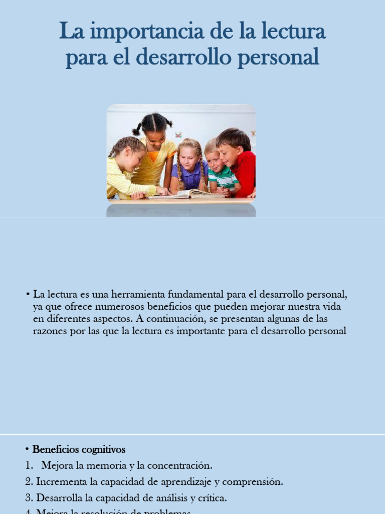 La Importancia de La Lectura para El Desarrollo | PDF