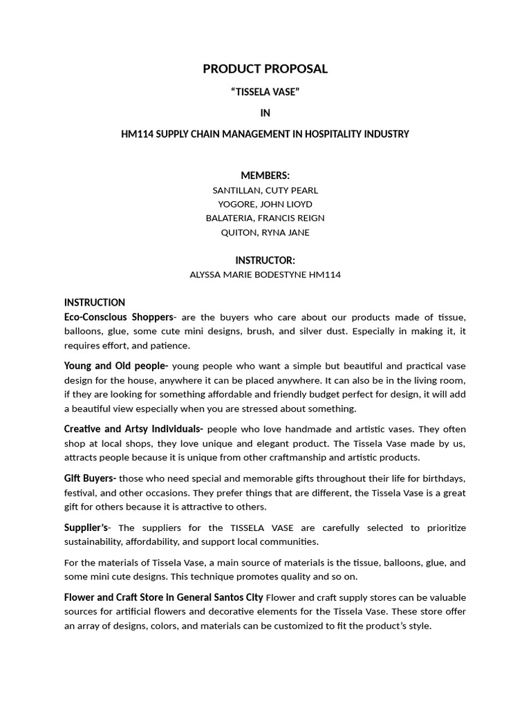 Product Proposal Francis | PDF | Marketing