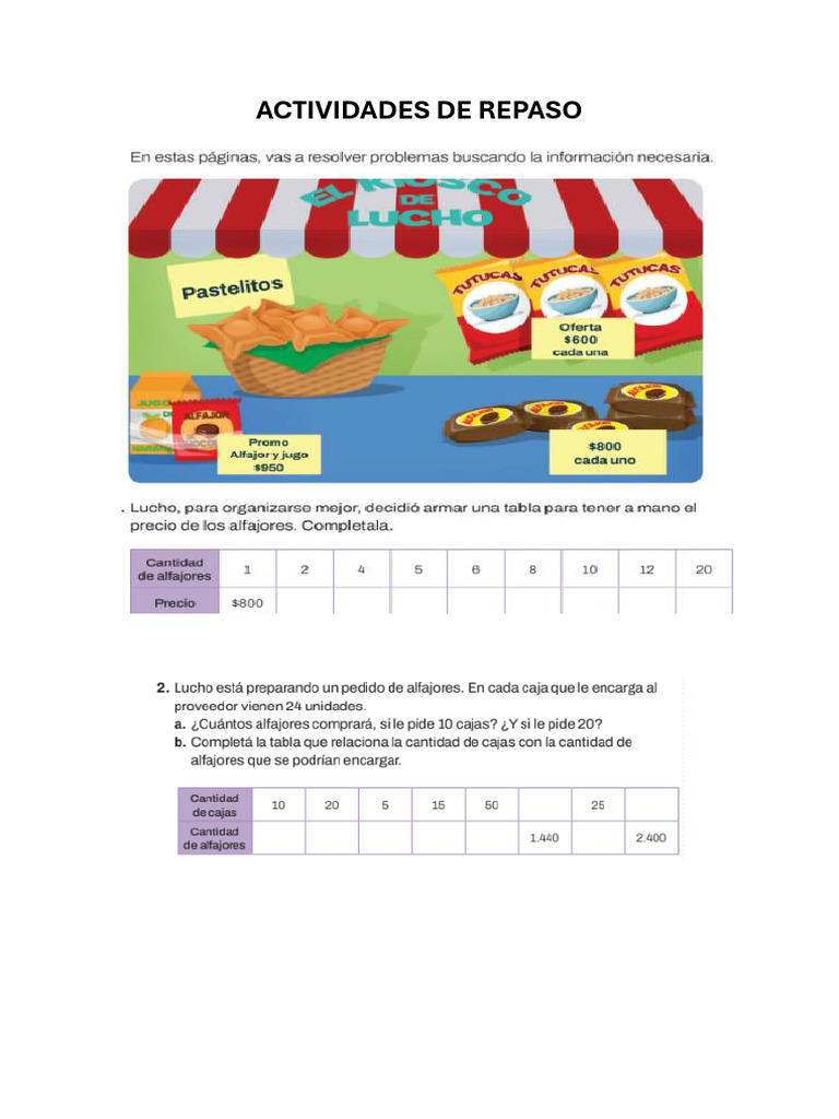 Actividades de Repaso | PDF