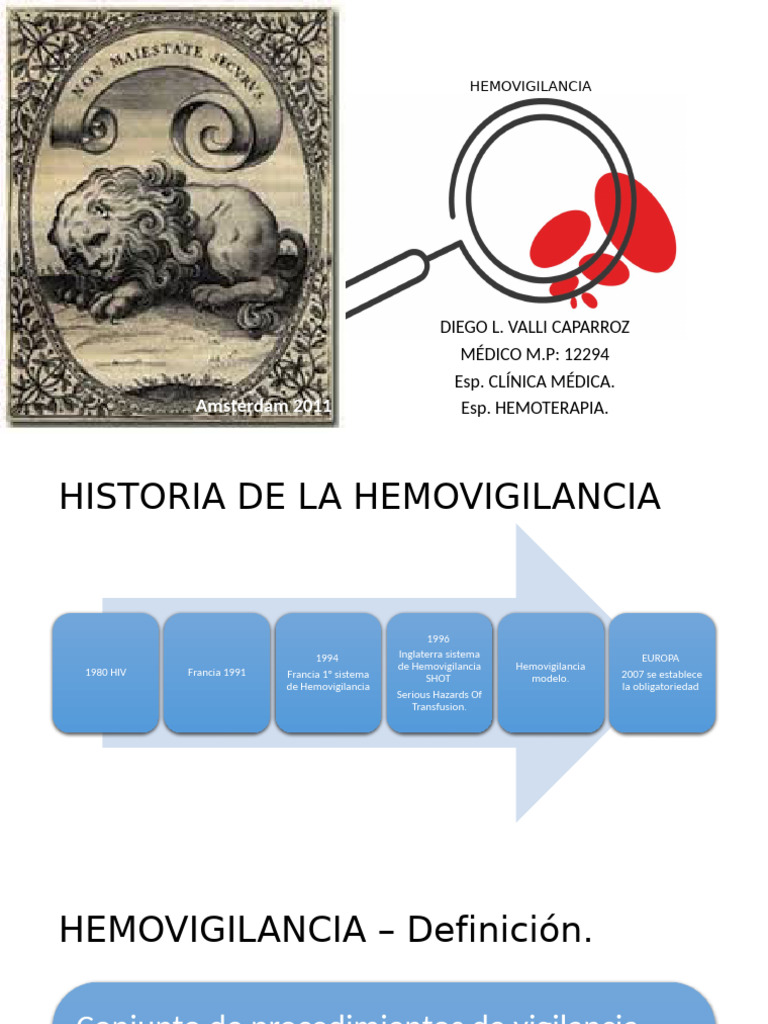 Historia y conceptos de Hemovigilancia | PDF | Transfusión de sangre ...