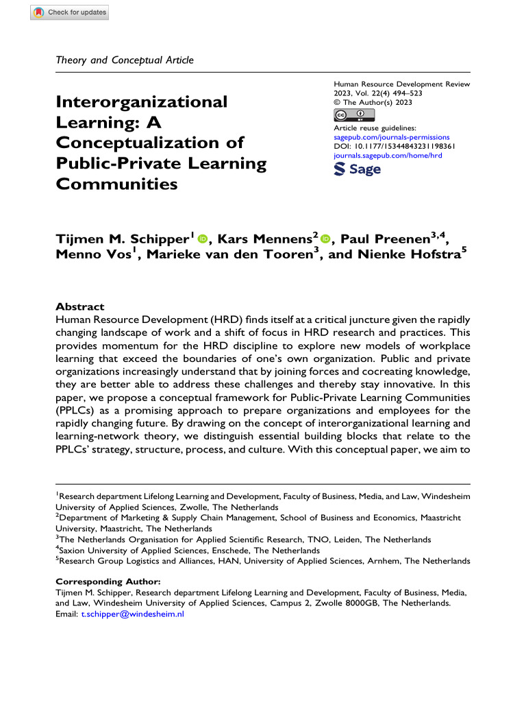 Public-Private Learning Communities Framework | PDF | Innovation | Learning