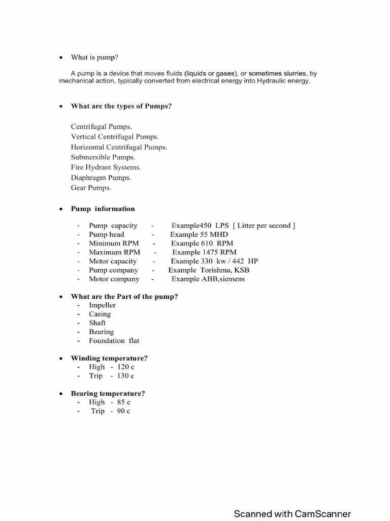 Pump Operator - Questionnaire (2) - 1 | PDF