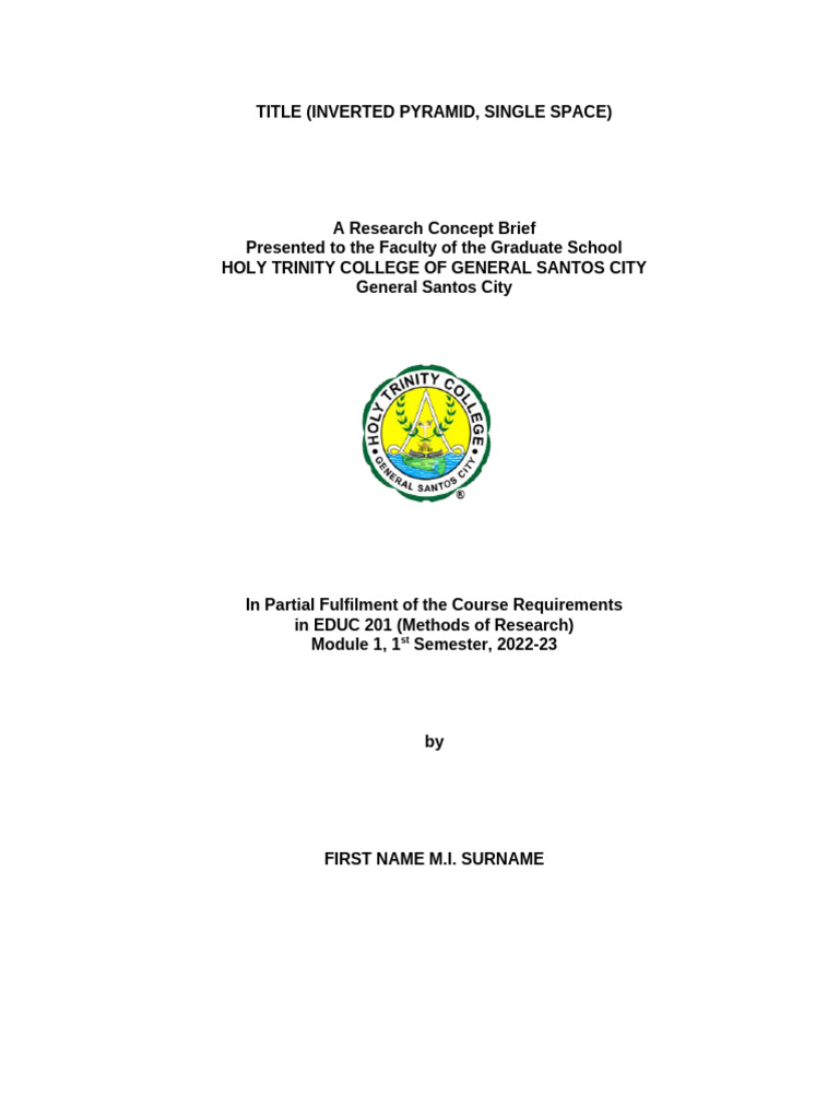 Research Concept Brief Template | PDF | Theory | Methodology