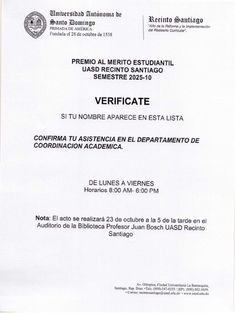 Listado de Estudiante Meritorio 2025-1 | PDF